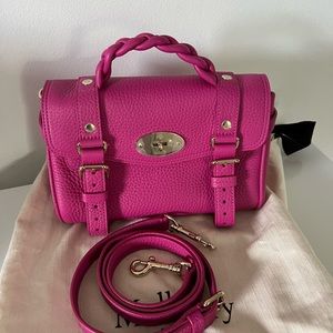NWT Mulberry Mini Alexa Heavy Grain Pink